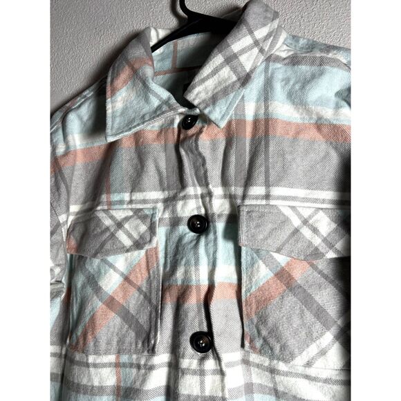 Anna Cai 100% cotton Flannel Women's button up shirt Size Large - Picture 3 of 5